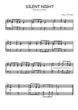 Téléchargez l'arrangement pour piano de la partition de Silent night en PDF